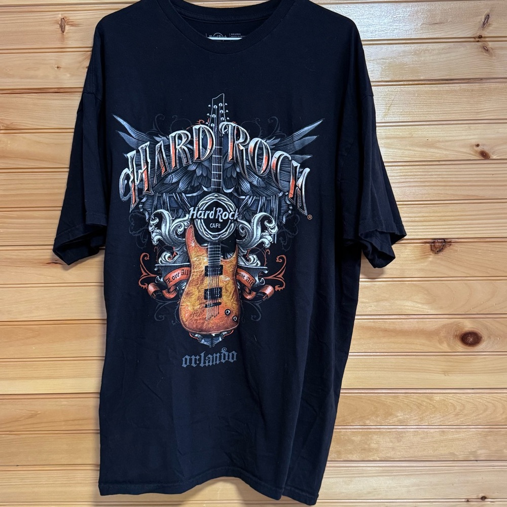 Hard Rock Orlando Cafe Black Graphic T-Shirt XXL